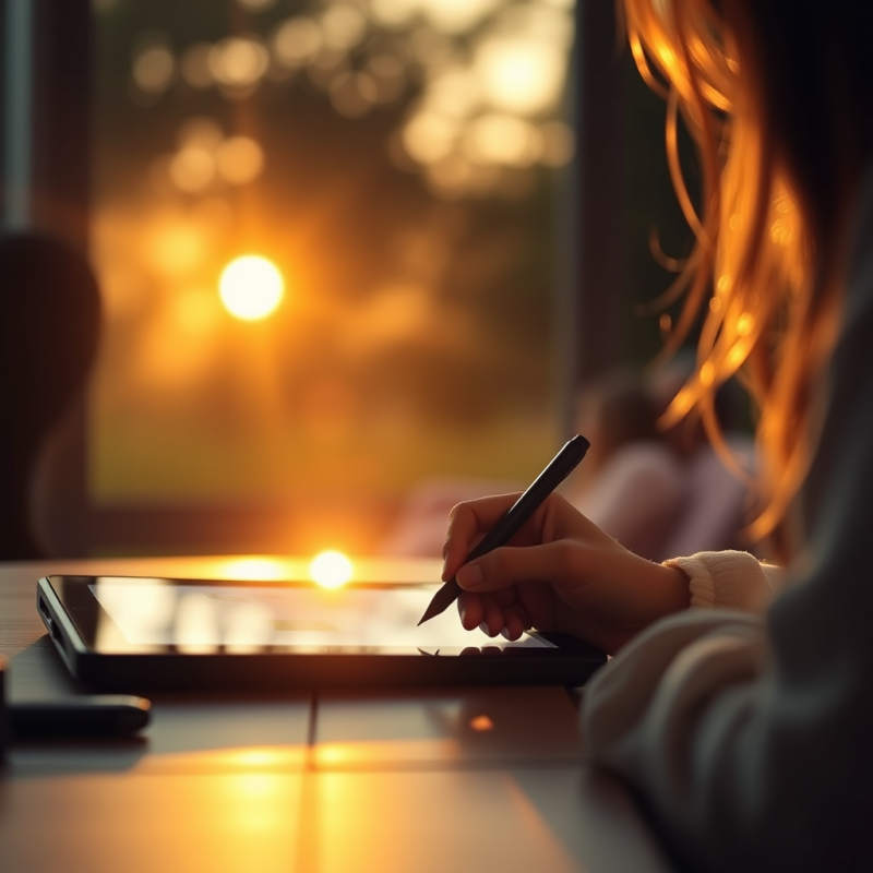 Tablet and Stylus Creative Digital Art Workflow