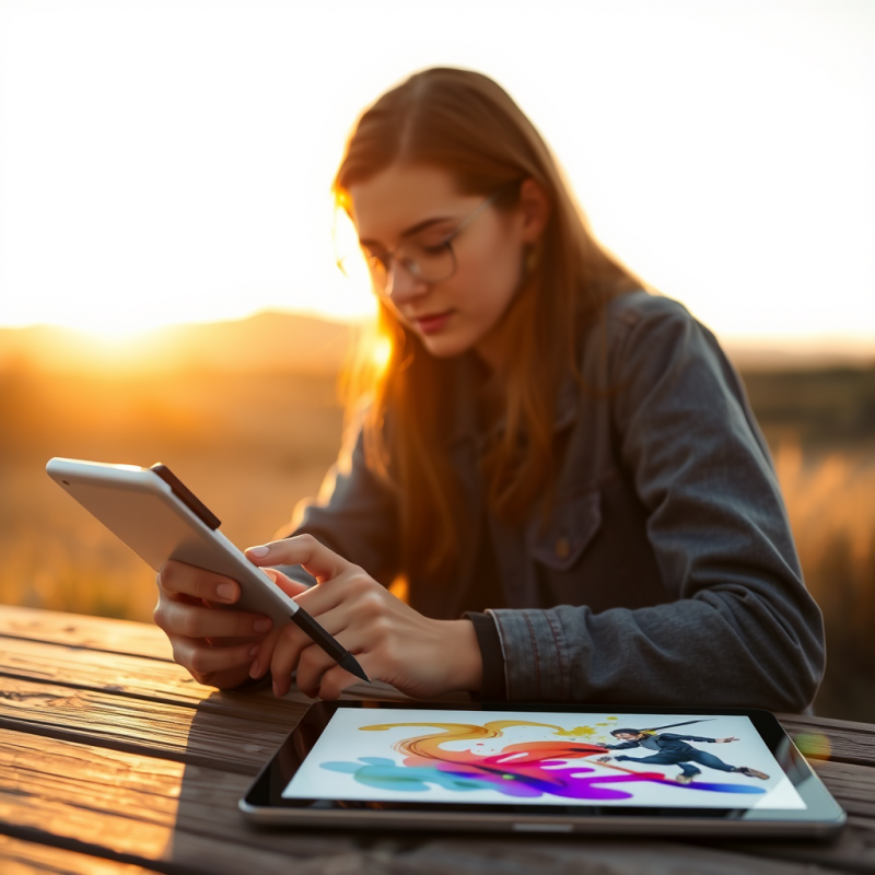 Tablet and Stylus Creative Digital Art Workflow