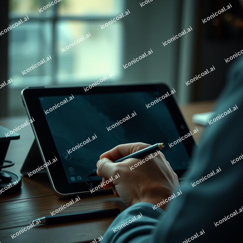 Tablet And Stylus Creative Digital Art Workflow