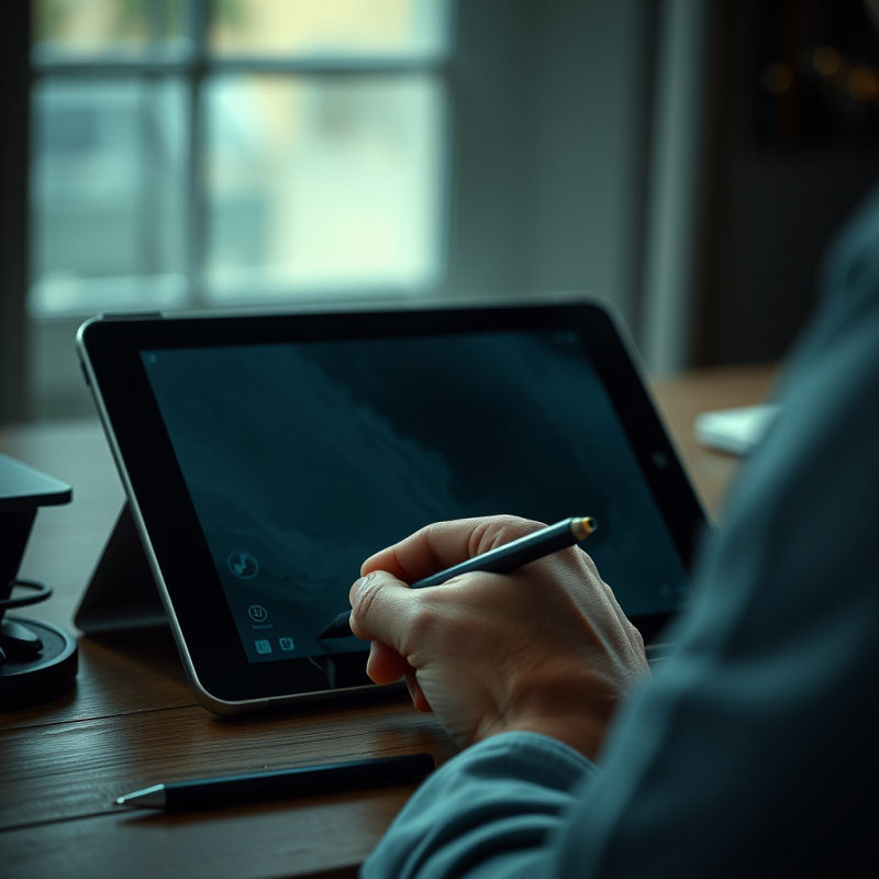 Tablet and Stylus Creative Digital Art Workflow