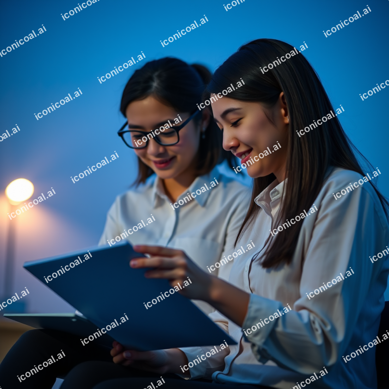 Teacher Helping Student One-on-one Supportive Education M...