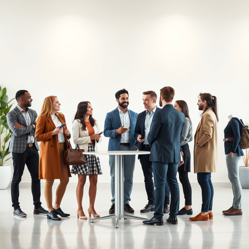 Team of Diverse Colleagues Casual Conversation Break Room