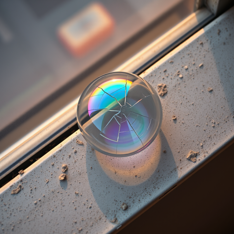 Top-down Macro Shot of a Fractured