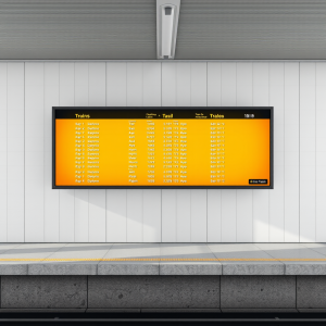 Train Station Departure Board Travel Anticipation Journey