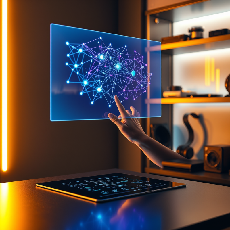 Translucent Ai Hologram Projects a Floating Neural Netw...
