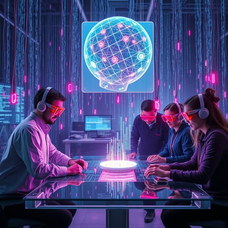 Translucent Floating Holographic Ai Assistant