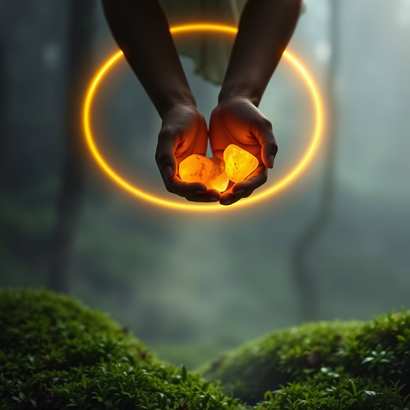 Translucent Golden Glow Wraps Around a Person’s Silho...