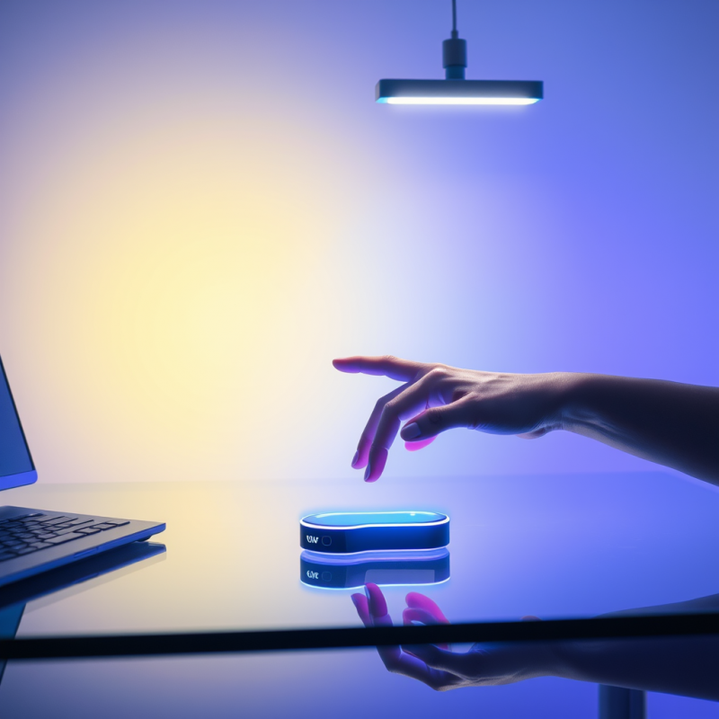 Translucent Holographic Ai Assistant Floats Above a Neo...