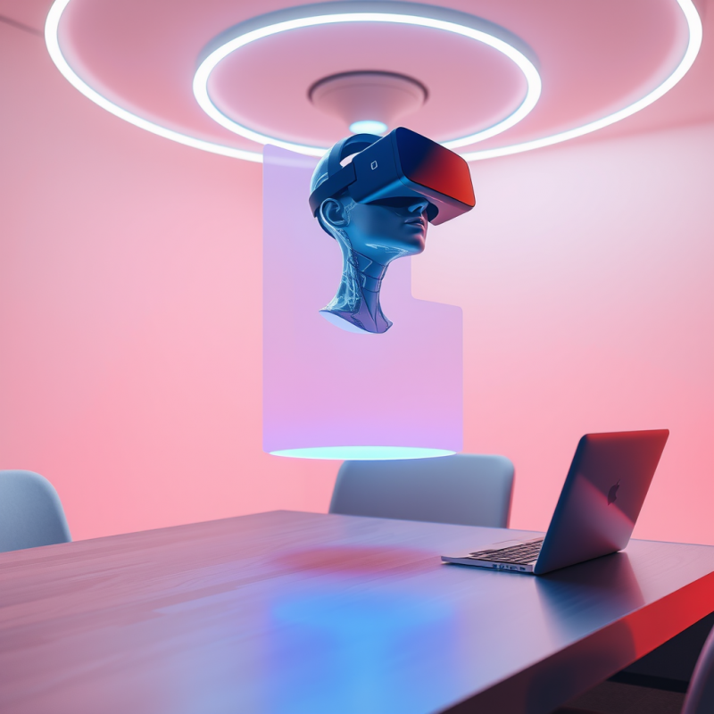 Translucent Holographic Ai Assistant Floats Mid-air Abo...