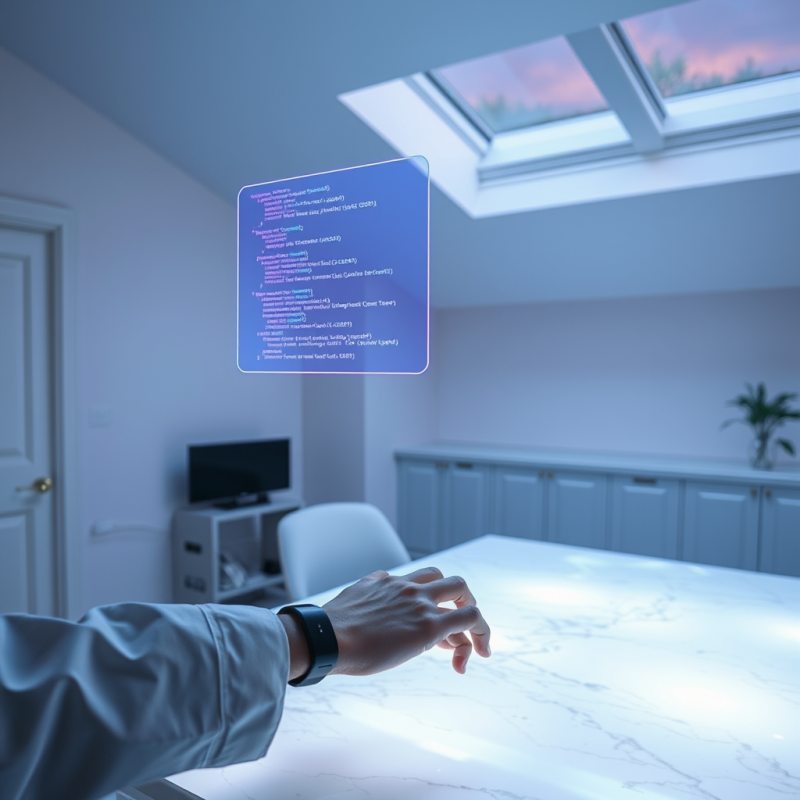 Translucent Holographic Ai Assistant Hovers Mid-air Abo...