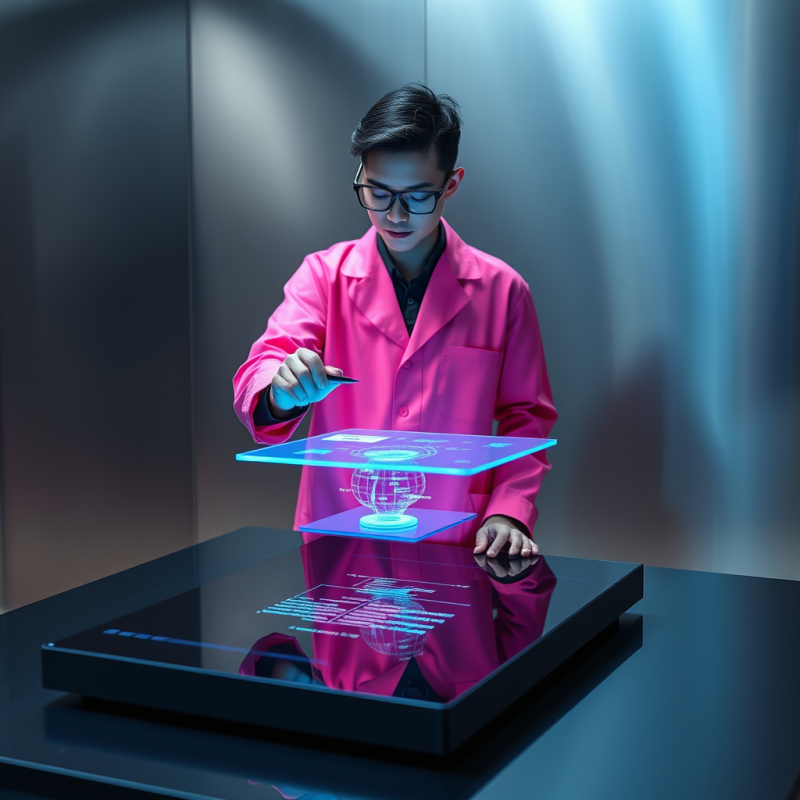 Translucent Holographic Ai Assistant Levitates Above a ...