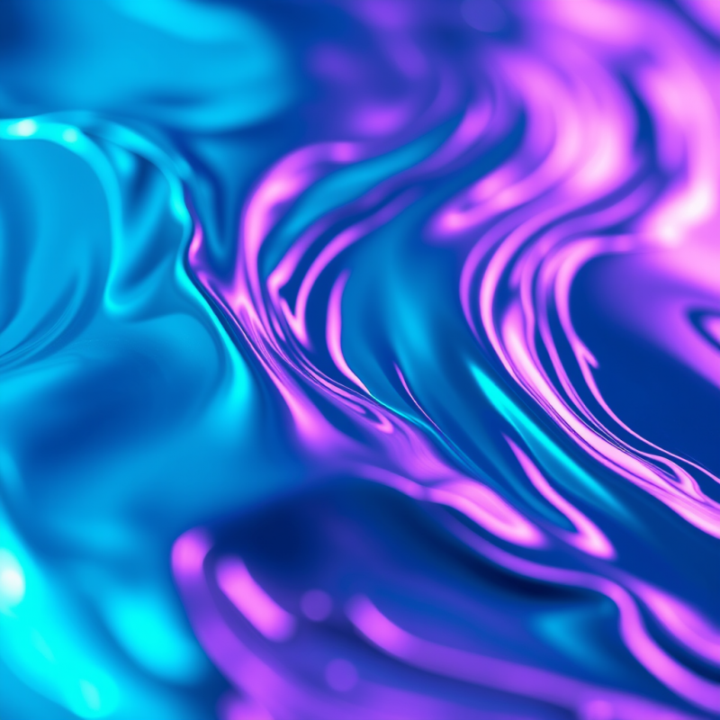 Ultra-detailed Close-up Of A Liquid Metal Surface Flowing...