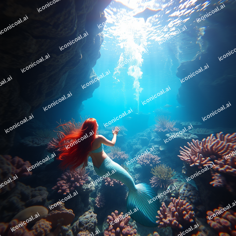 Underwater Mermaid Kingdom Coral Palace Fantasy Ocean