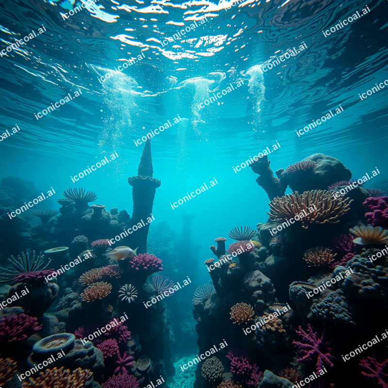 Underwater Mermaid Kingdom Coral Palace Fantasy Ocean