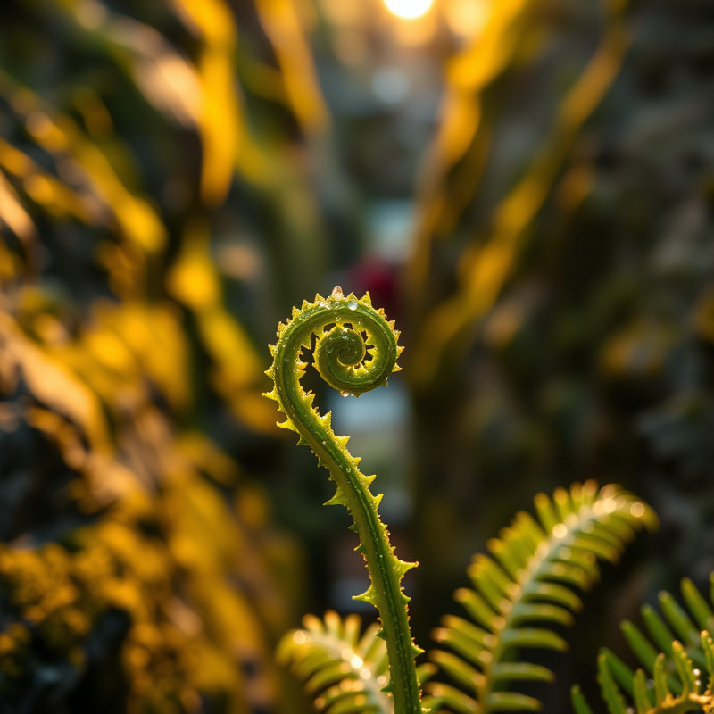 Vertical Macro Shot of a Single