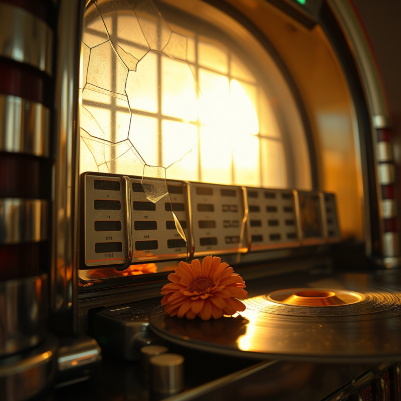 Vibrant Orange Gerbera Daisy Rests on a Spinning