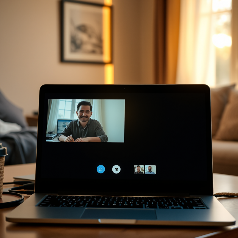 Video Call on Laptop Work from Home Technology
