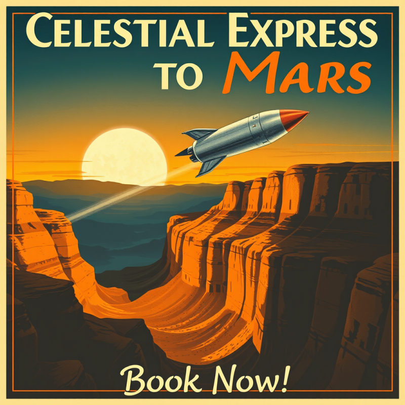 Vintage 1920s Travel Poster Illustration of a Silver Ro...