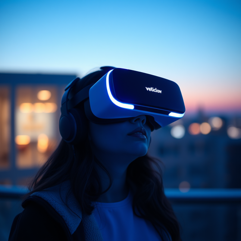 Vr Headset User Immersive Experience Modern Tech