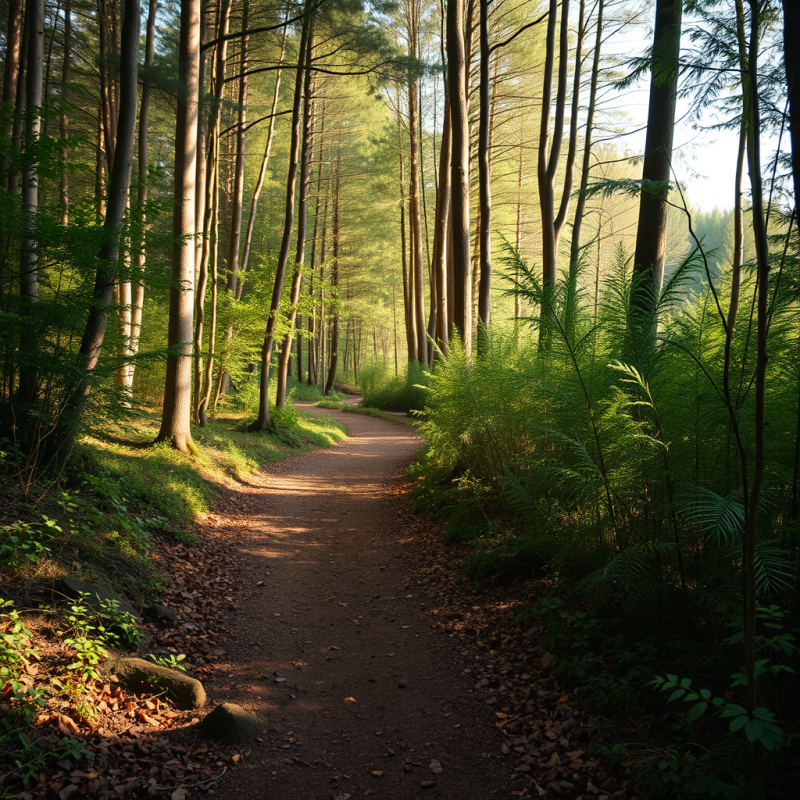 Walking Through Nature Path Forest Bathing Mental Health