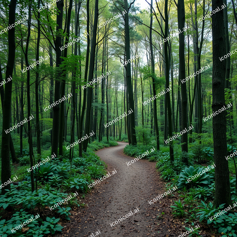 Walking Through Nature Path Forest Bathing Mental Health
