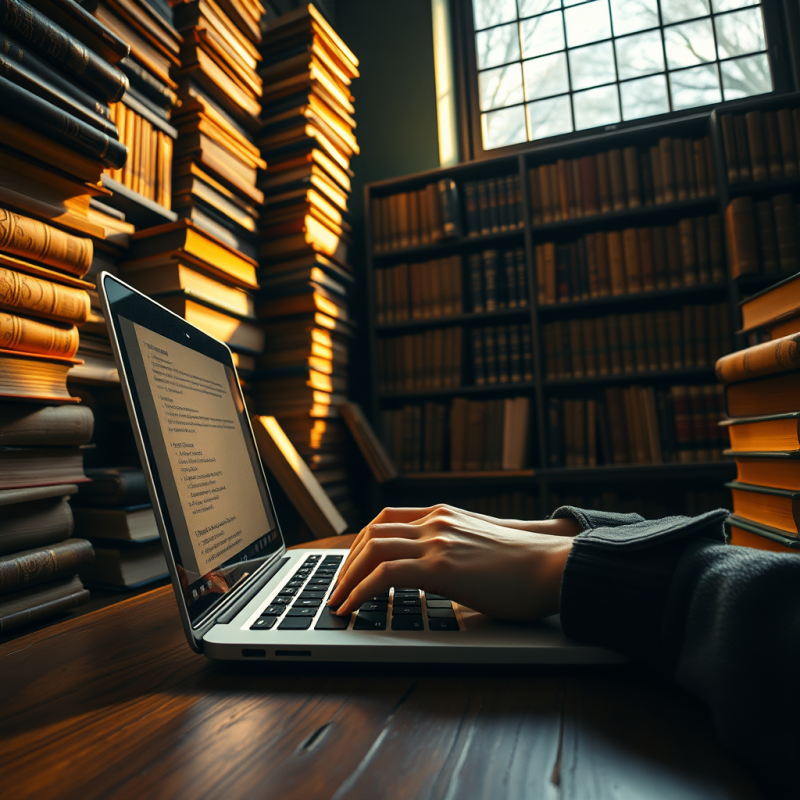 Warm Sunlight Illuminates Hands Typing on a Laptop
