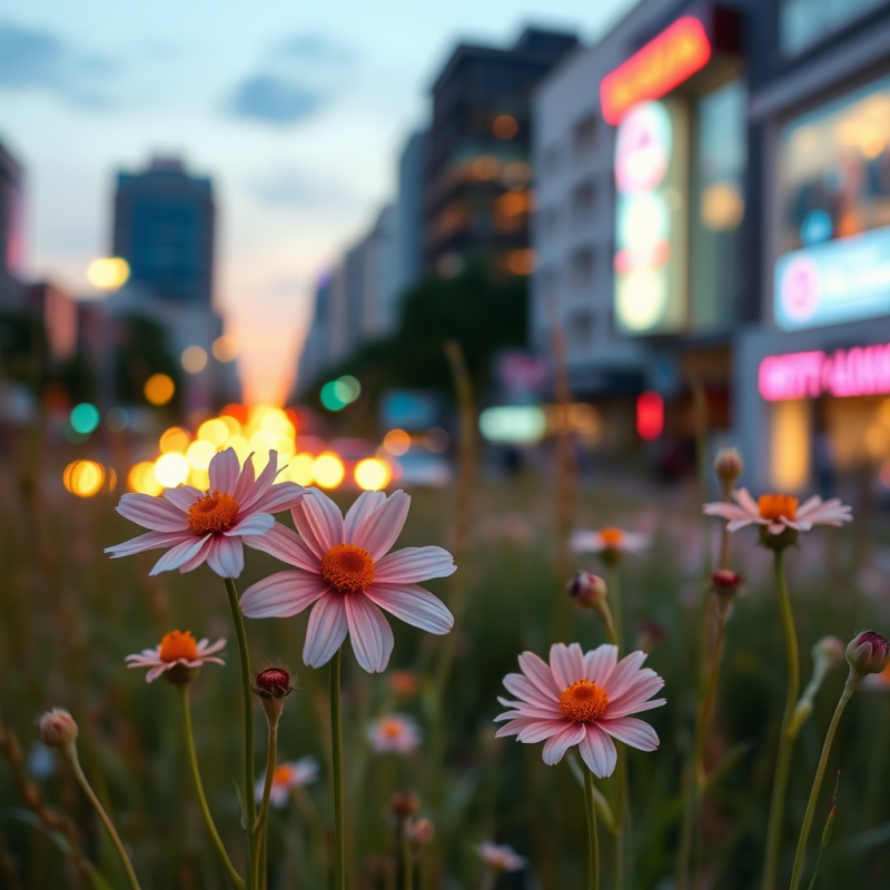 Watercolor Illustration of Wildflowers in Soft Pastel Pal...