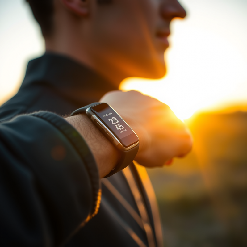 Wearable Fitness Tracker on Wrist Health Technology