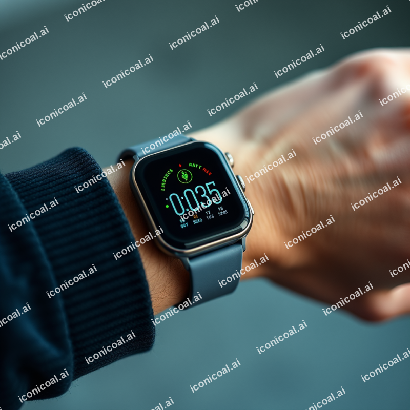 Wearable Fitness Tracker On Wrist Health Technology