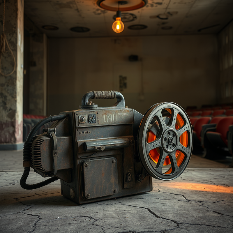 Weathered 1940s Movie Projector