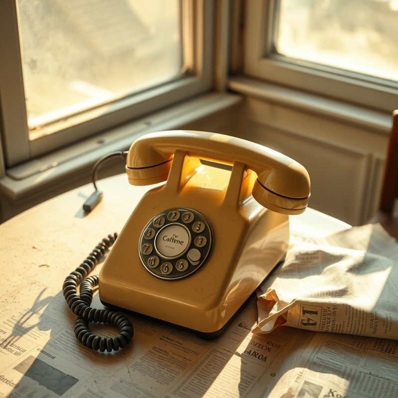 Weathered 1940s Rotary Phone