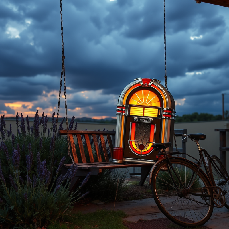 Weathered 1950s Chrome Jukebox Perched Precariously on ...
