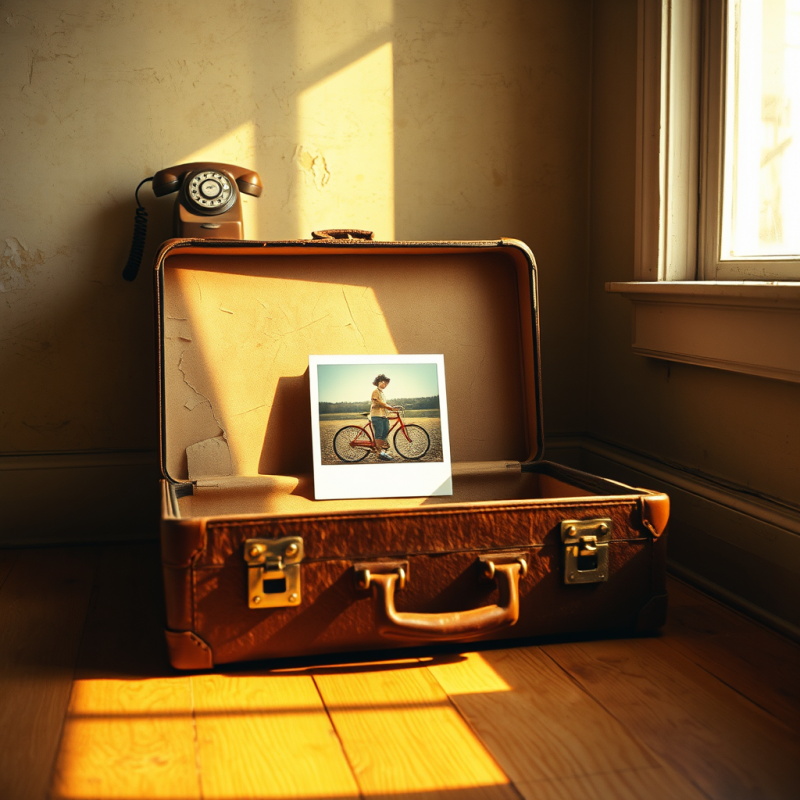 Weathered 1950s Leather Suitcase