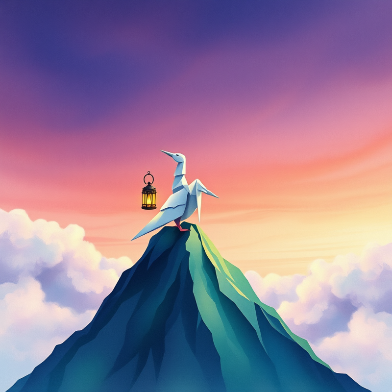 Whimsical Watercolor Illustration of a Tiny Humanoid Cr...