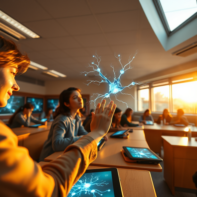 Wide-angle Shot of a High School Biology Class at Golde...