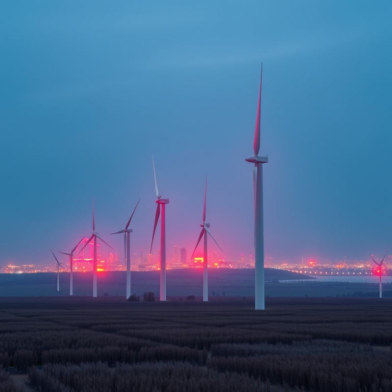 Wind Turbines in Field Renewable Energy Landscape