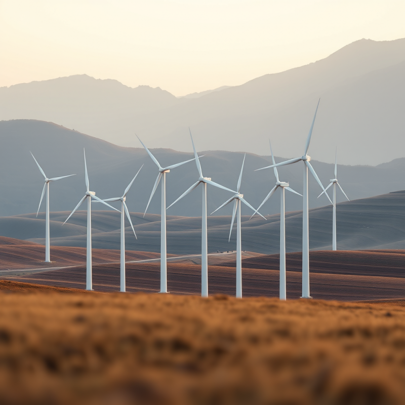 Wind Turbines in Field Renewable Energy Landscape