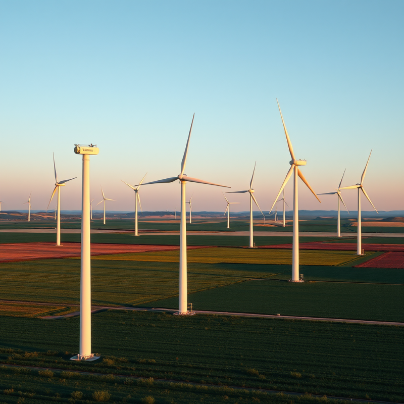 Wind Turbines in Field Renewable Energy Landscape