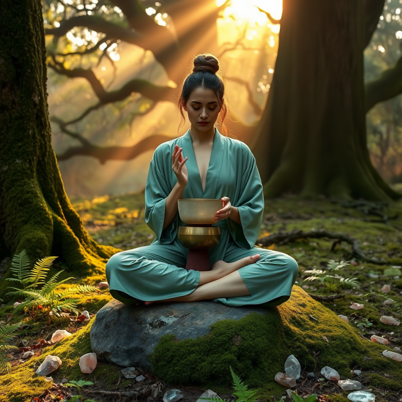 Meditative Forest Scene