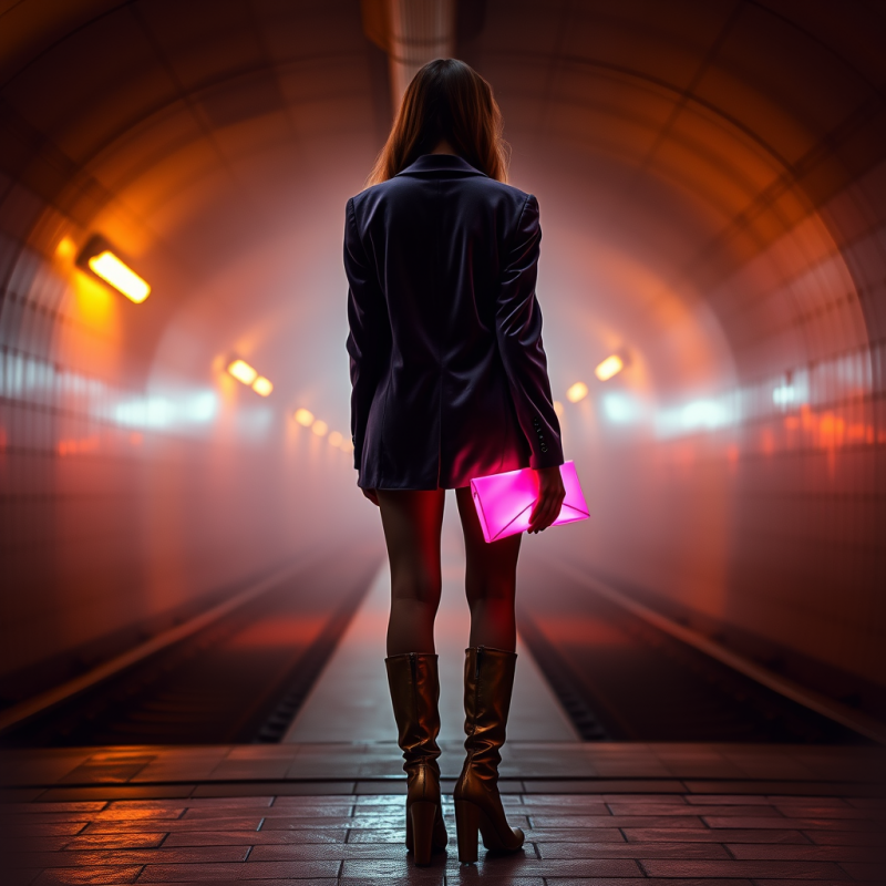 Woman in a Lavender Velvet Blazer with Asymmetric Lapel...