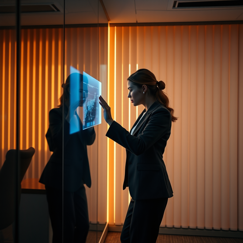 Businesswoman Presenting a Digital Report