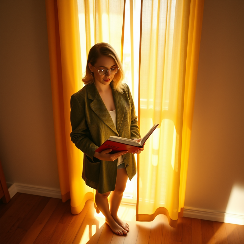 Woman with Silver-rimmed Glasses