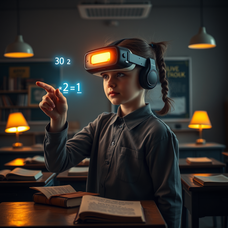 Young Girl in a Dimly Lit