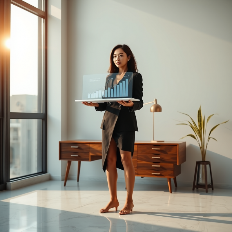 Young Latina Entrepreneur in a Sleek