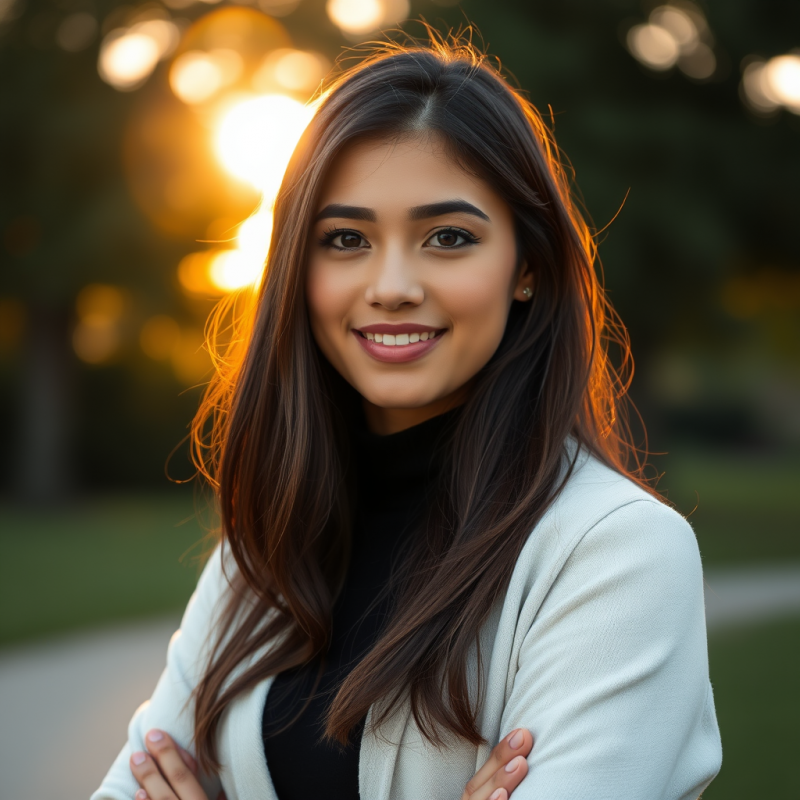 Young Professional Confident Portrait Natural Lighting He...