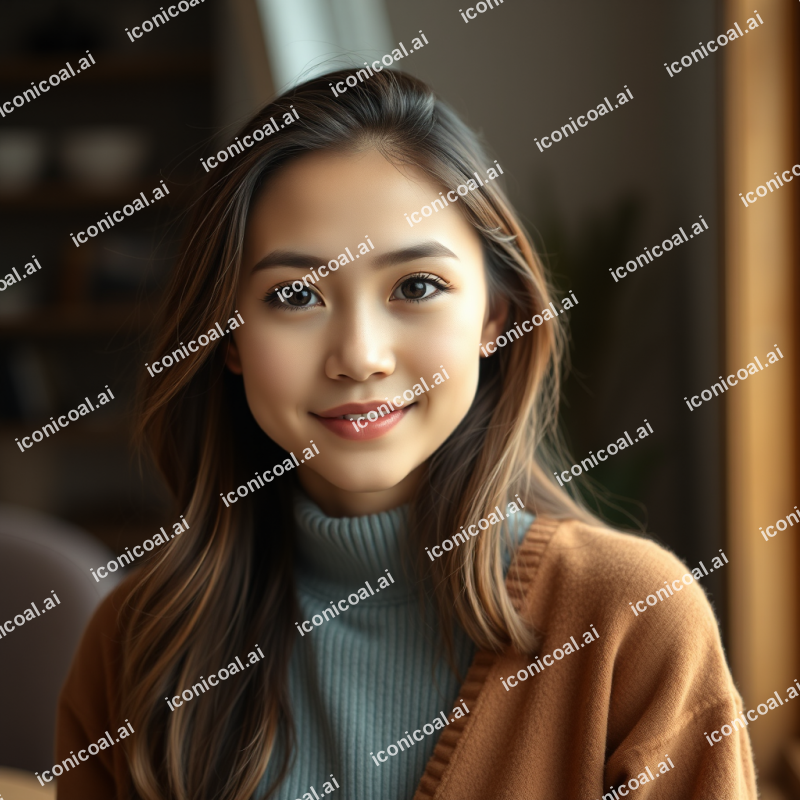 Young Professional Confident Portrait Natural Lighting He...