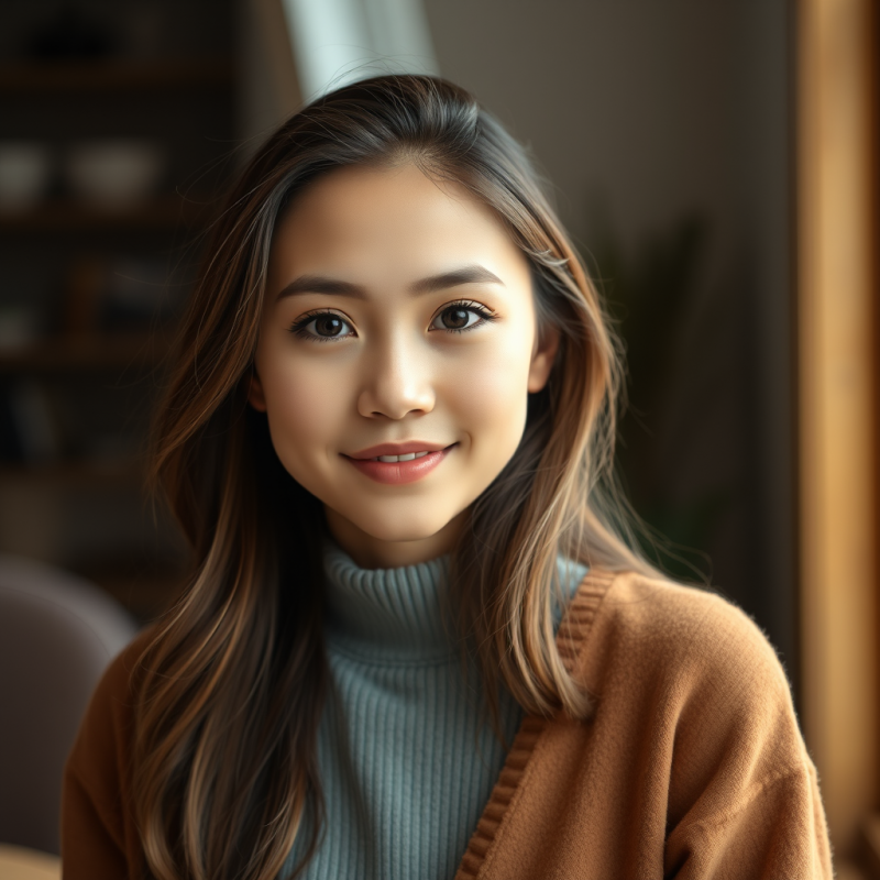 Young Professional Confident Portrait Natural Lighting He...