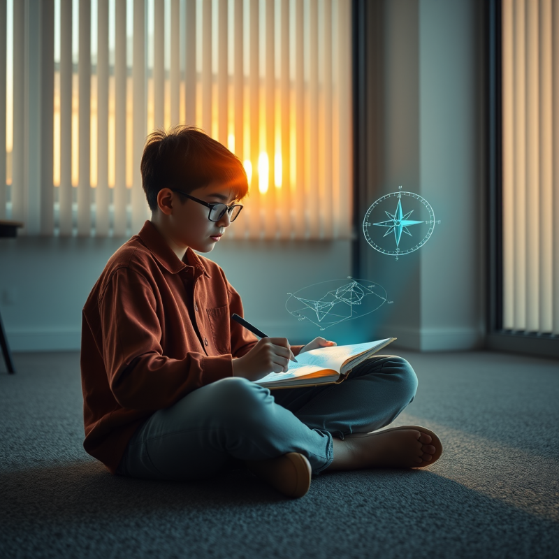 Young Student with Glasses