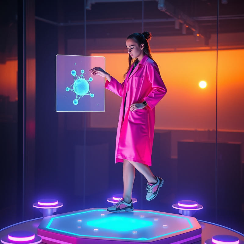 Innovative Scientist in a High-tech Lab