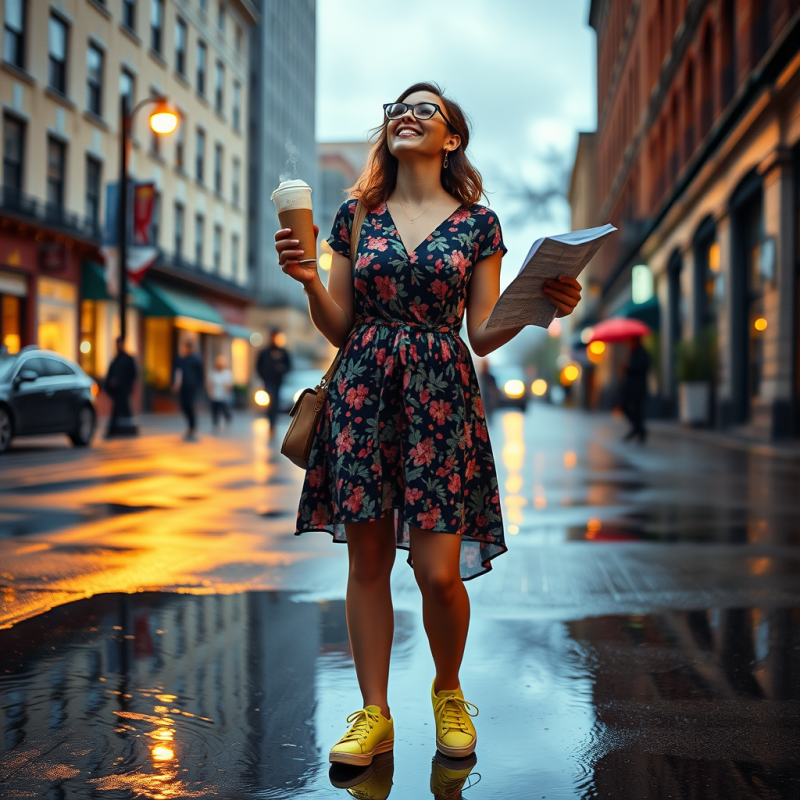 Young Woman in a Vibrant